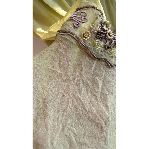 Vintage Sue Wong Nocturne Green Silk Beaded Fairycore Dress Size 6 Y2K - Picture 11 of 11